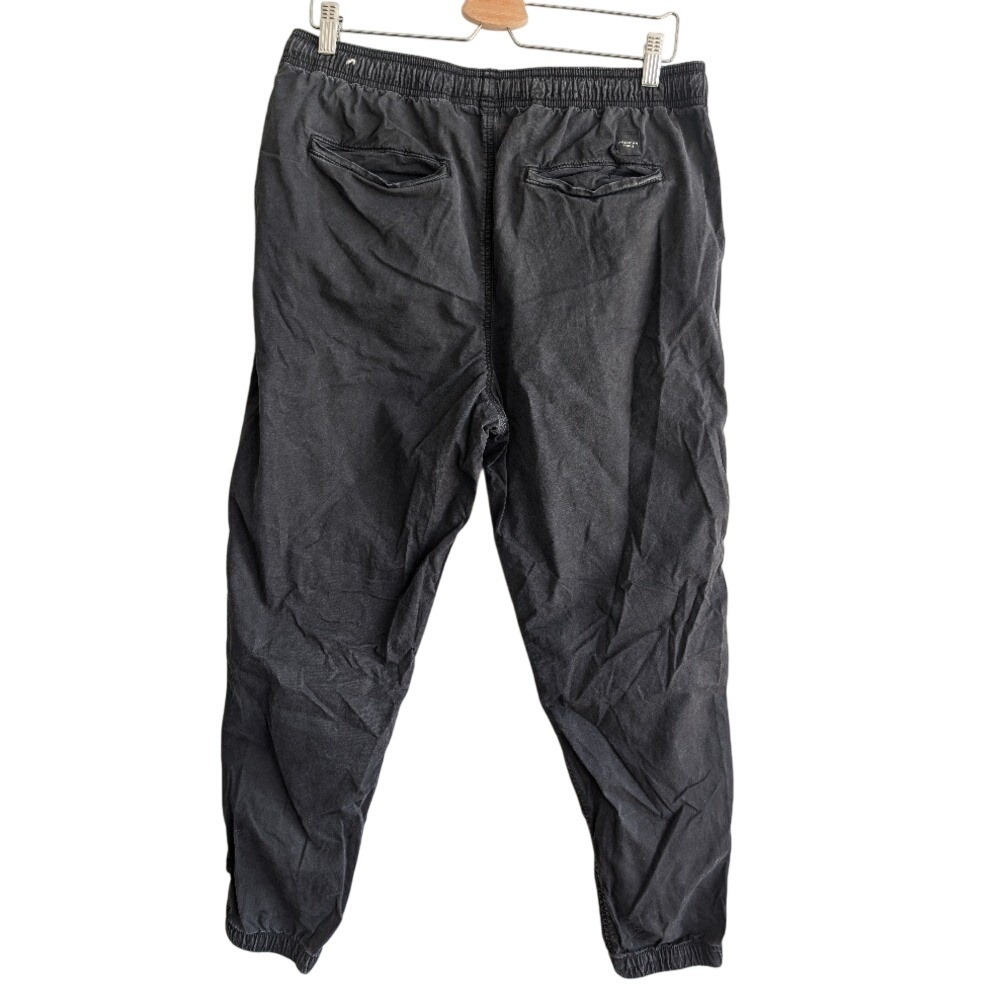 American Eagle Men's Medium Black Grunge Black‎ Elastic Waist Pants